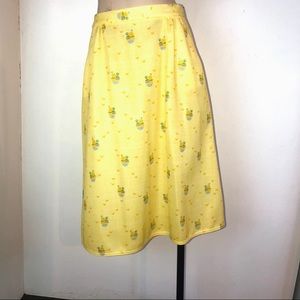 Vintage Tropical Print Skirt